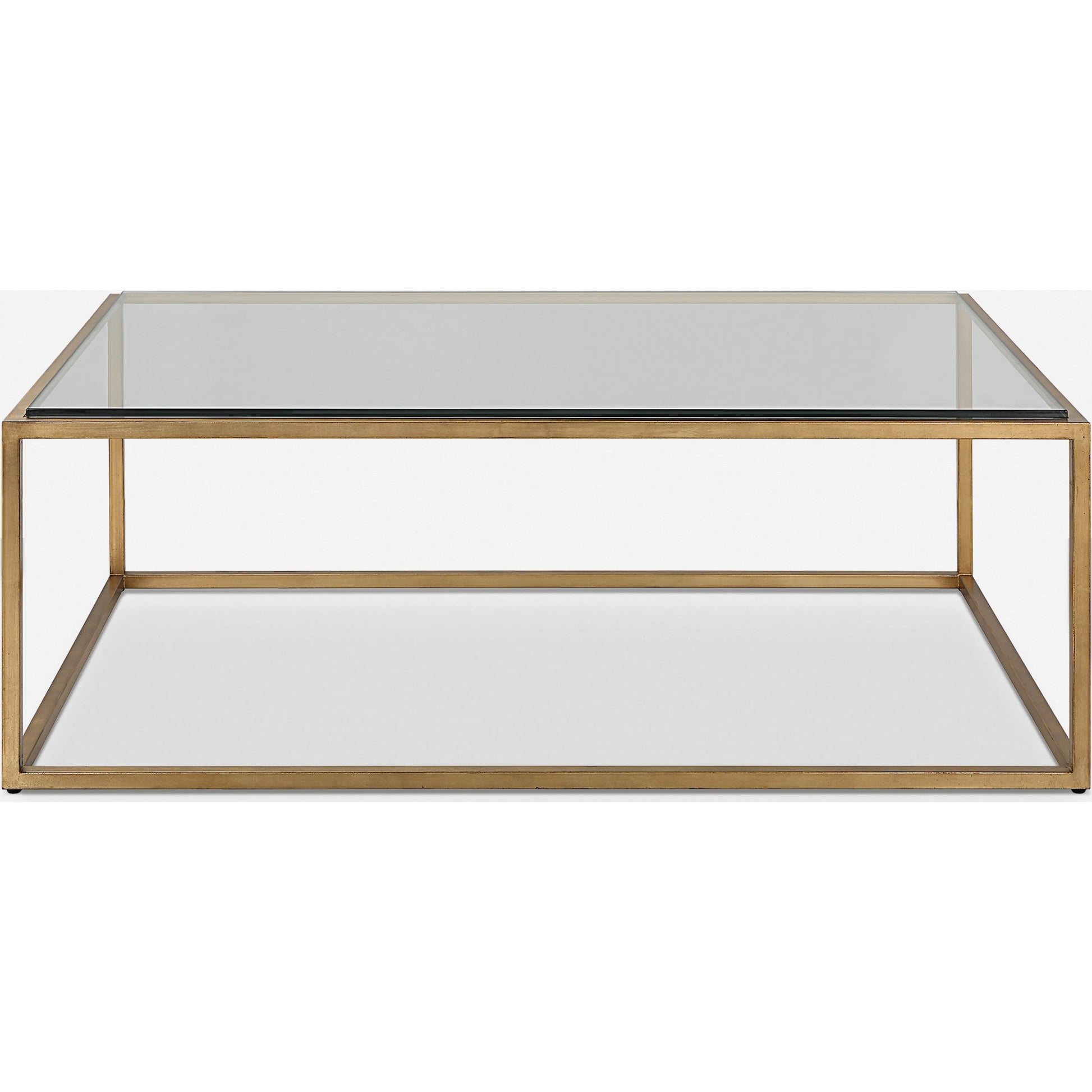 Bravura Coffee Table by Uttermost. Made from iron, tempered glass in a modern style.