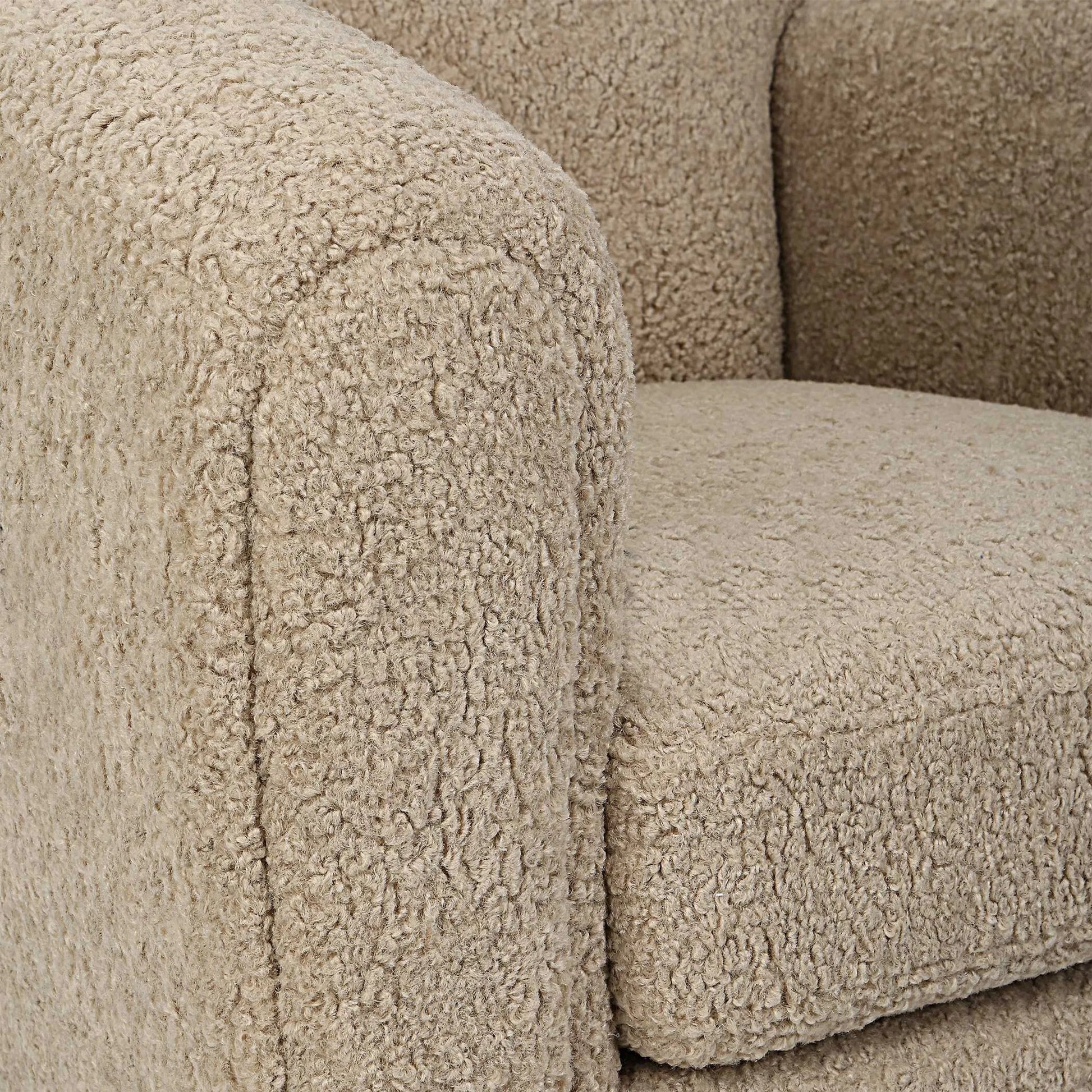 Teddy Accent Chair by Uttermost in walnut. Made from rubber wood, plywood, fabric, foam in a modern style.