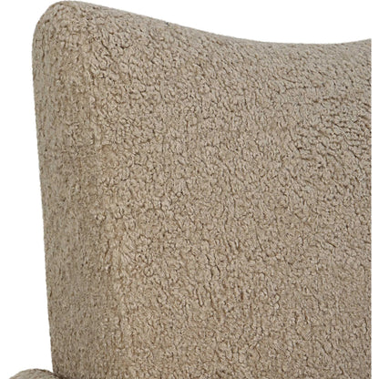 Teddy Accent Chair by Uttermost in walnut. Made from rubber wood, plywood, fabric, foam in a modern style.