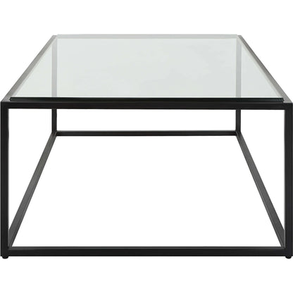 Bravura Coffee Table by Uttermost. Made from iron, tempered glass in a modern style.