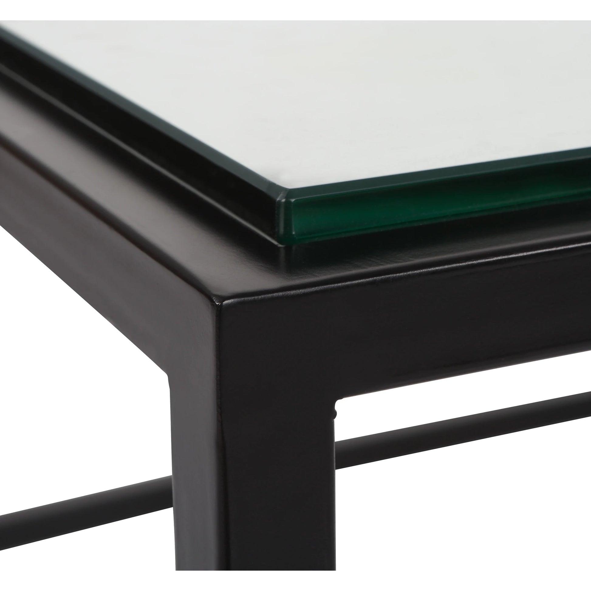 Bravura Coffee Table by Uttermost. Made from iron, tempered glass in a modern style.