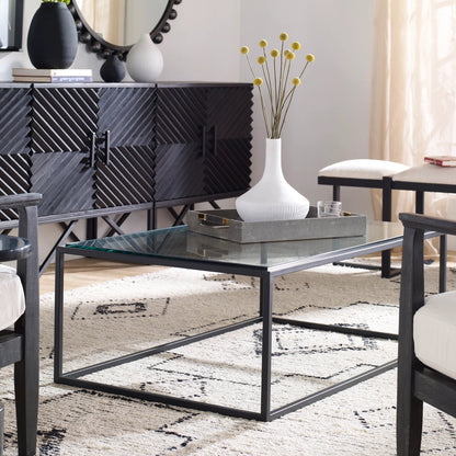 Bravura Coffee Table by Uttermost. Made from iron, tempered glass in a modern style.