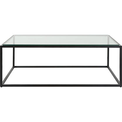 Bravura Coffee Table by Uttermost. Made from iron, tempered glass in a modern style.