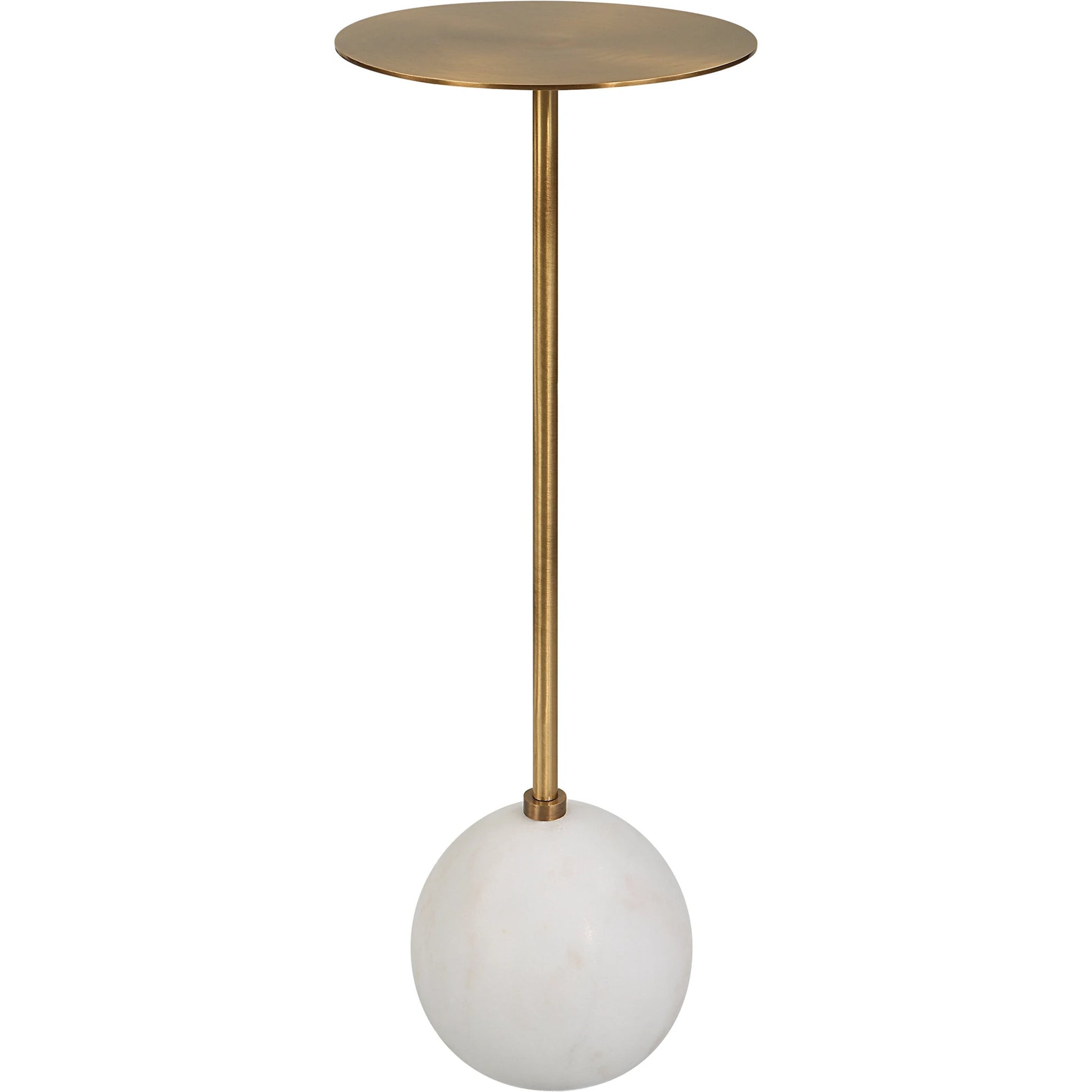 Gimlet Drink Table by Uttermost. Made from metal, marble, solid brass in a modern style.