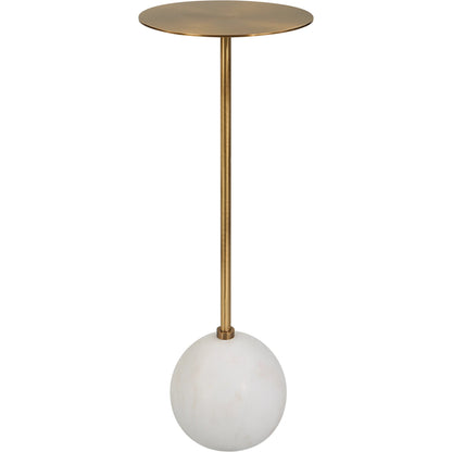 Gimlet Drink Table by Uttermost. Made from metal, marble, solid brass in a modern style.