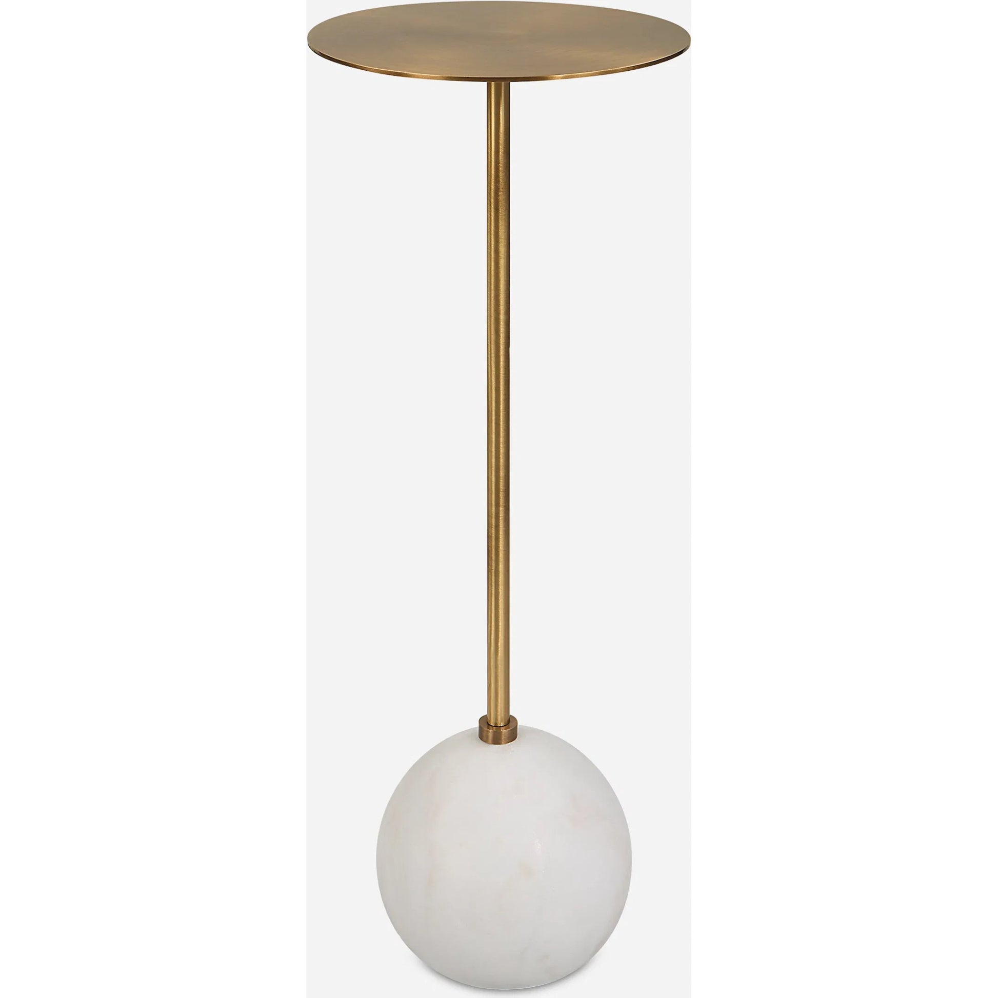 Gimlet Drink Table by Uttermost. Made from metal, marble, solid brass in a modern style.