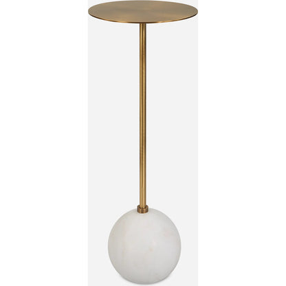 Gimlet Drink Table by Uttermost. Made from metal, marble, solid brass in a modern style.