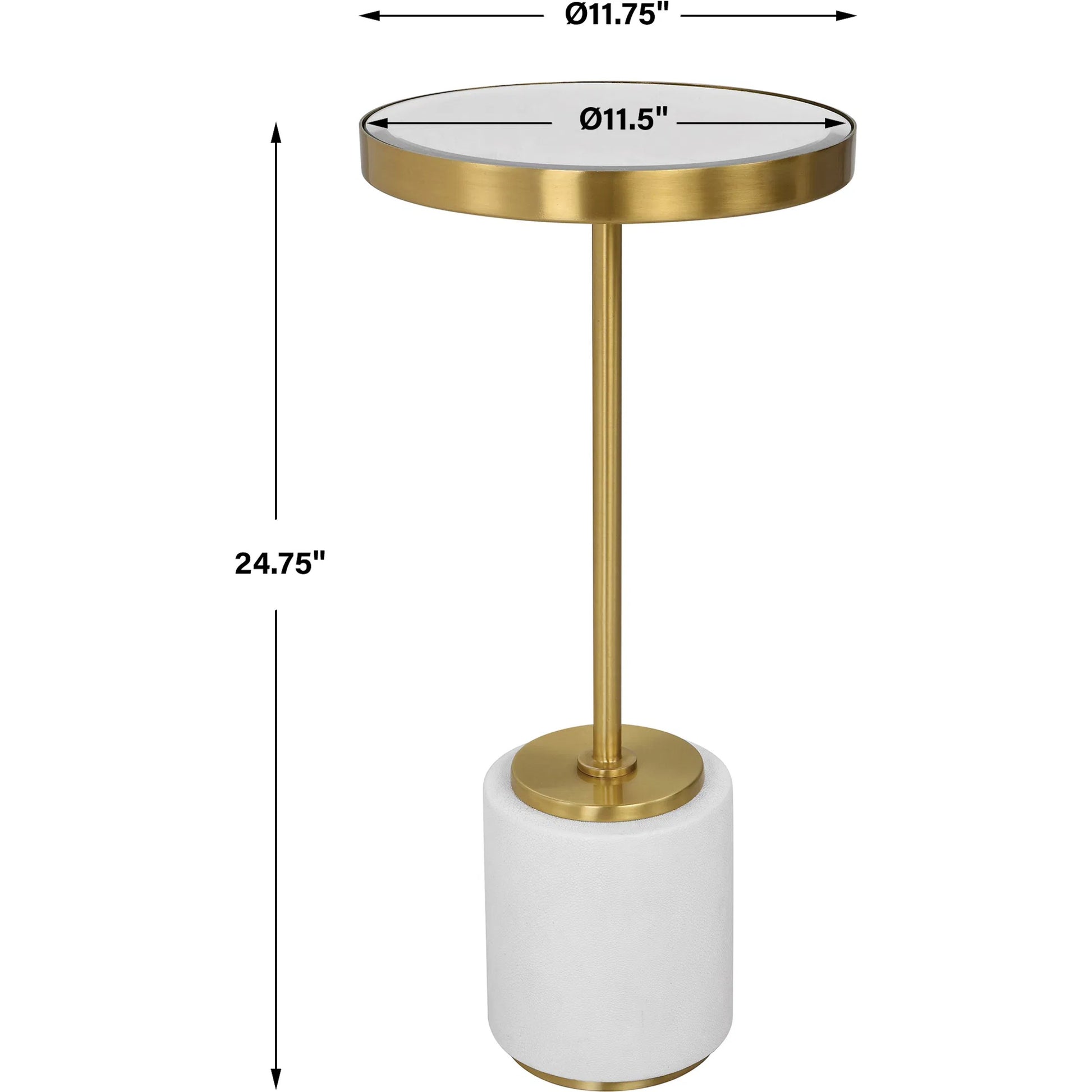 Laurier Drink Table by Uttermost in brass. Made from unique in a modern style.