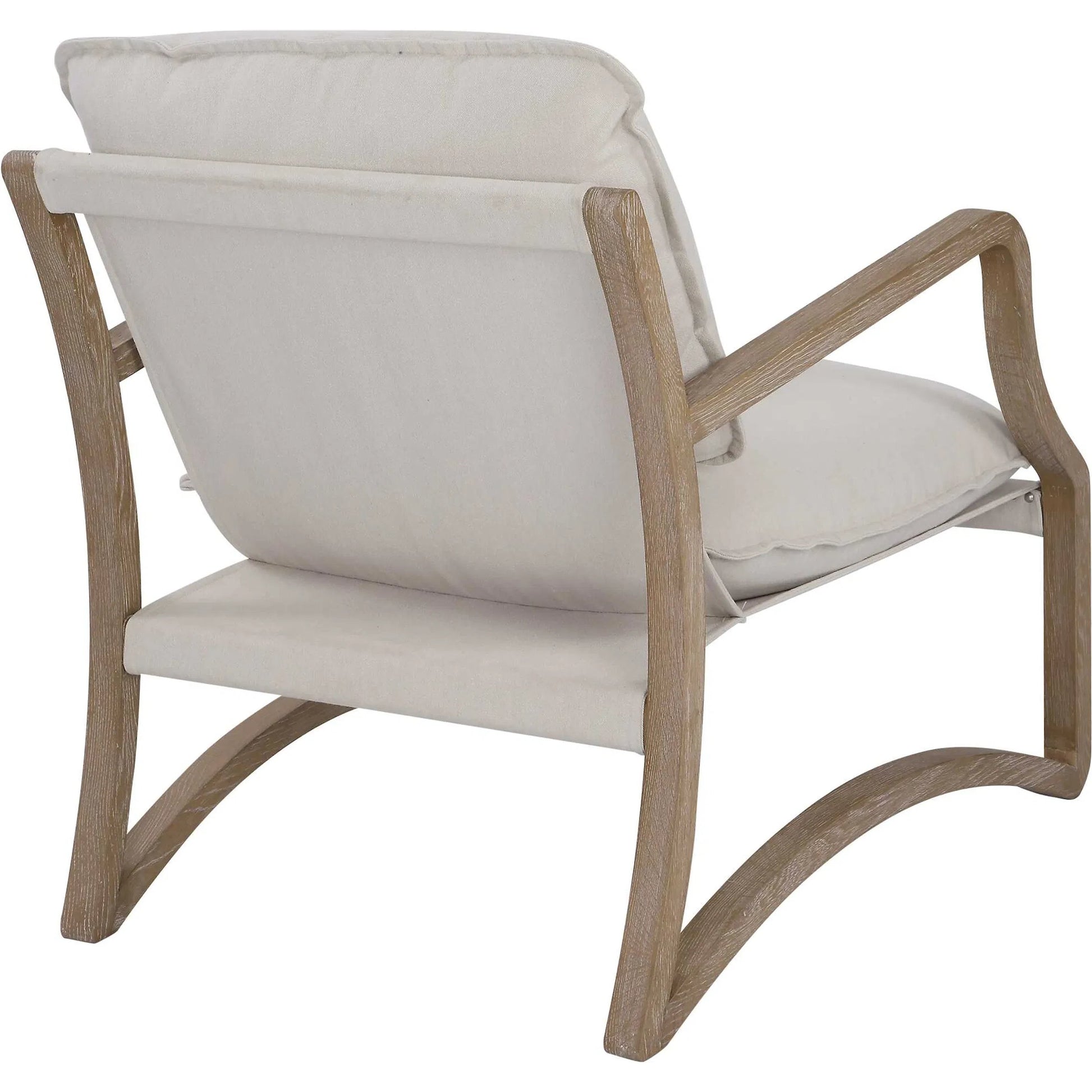 Melora Accent Chair by Uttermost in ceruse oak. Made from oak solid wood, fabric, metal, foam in a modern style.