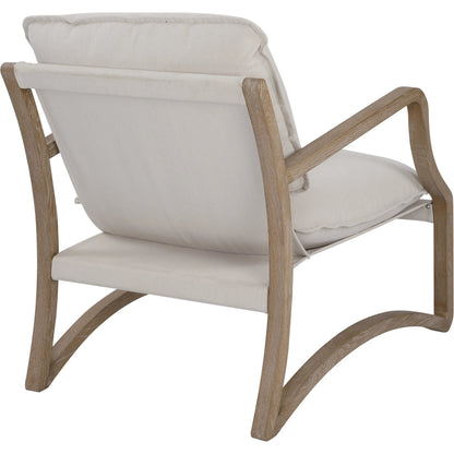 Melora Accent Chair by Uttermost in ceruse oak. Made from oak solid wood, fabric, metal, foam in a modern style.