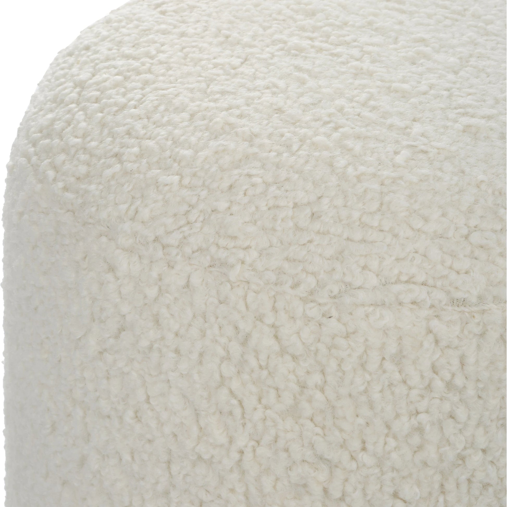 Arles Ottoman by Uttermost in white and satin black. Made from hardwood, plywood, fabric, foam in a transitional style.