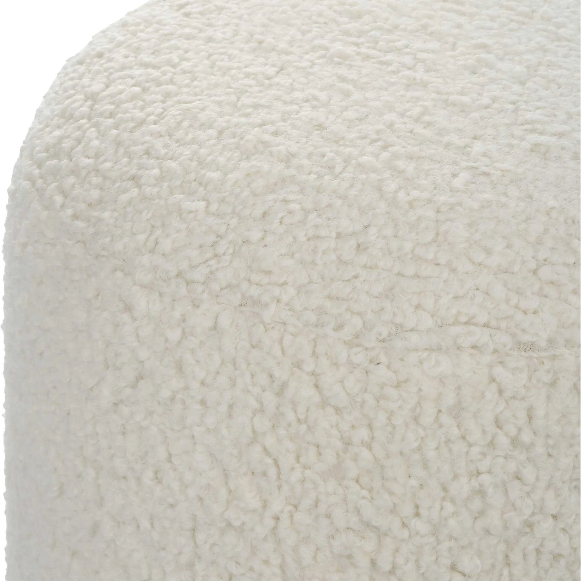 Arles Ottoman by Uttermost in white and satin black. Made from hardwood, plywood, fabric, foam in a transitional style.