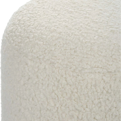 Arles Ottoman by Uttermost in white and satin black. Made from hardwood, plywood, fabric, foam in a transitional style.