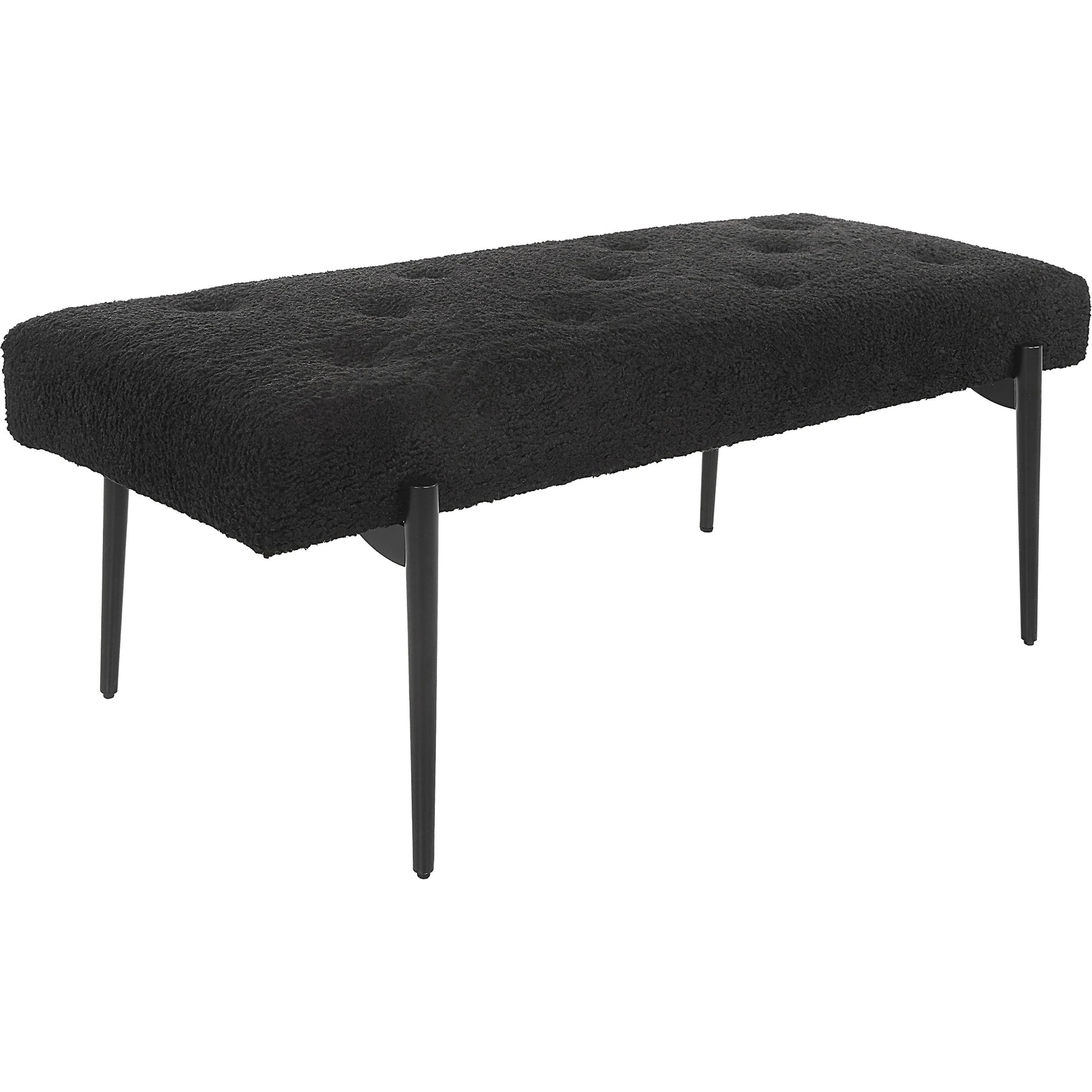 Olivier Bench by Uttermost. Made from stainless steel, fabric, plywood, foam in a modern style.