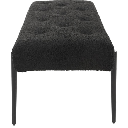 Olivier Bench by Uttermost. Made from stainless steel, fabric, plywood, foam in a modern style.