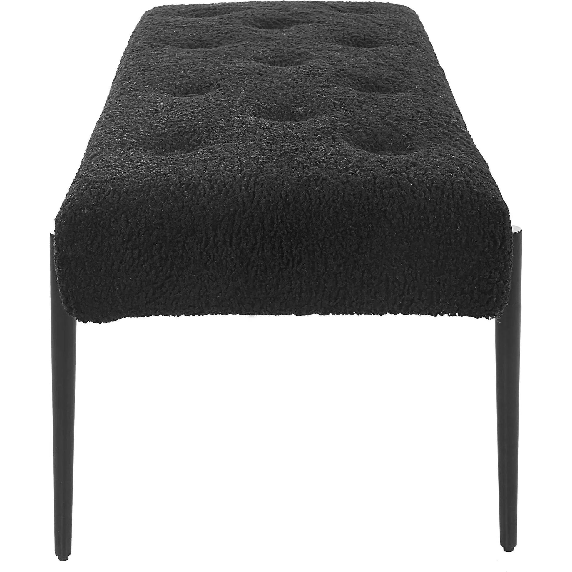 Olivier Bench by Uttermost. Made from stainless steel, fabric, plywood, foam in a modern style.