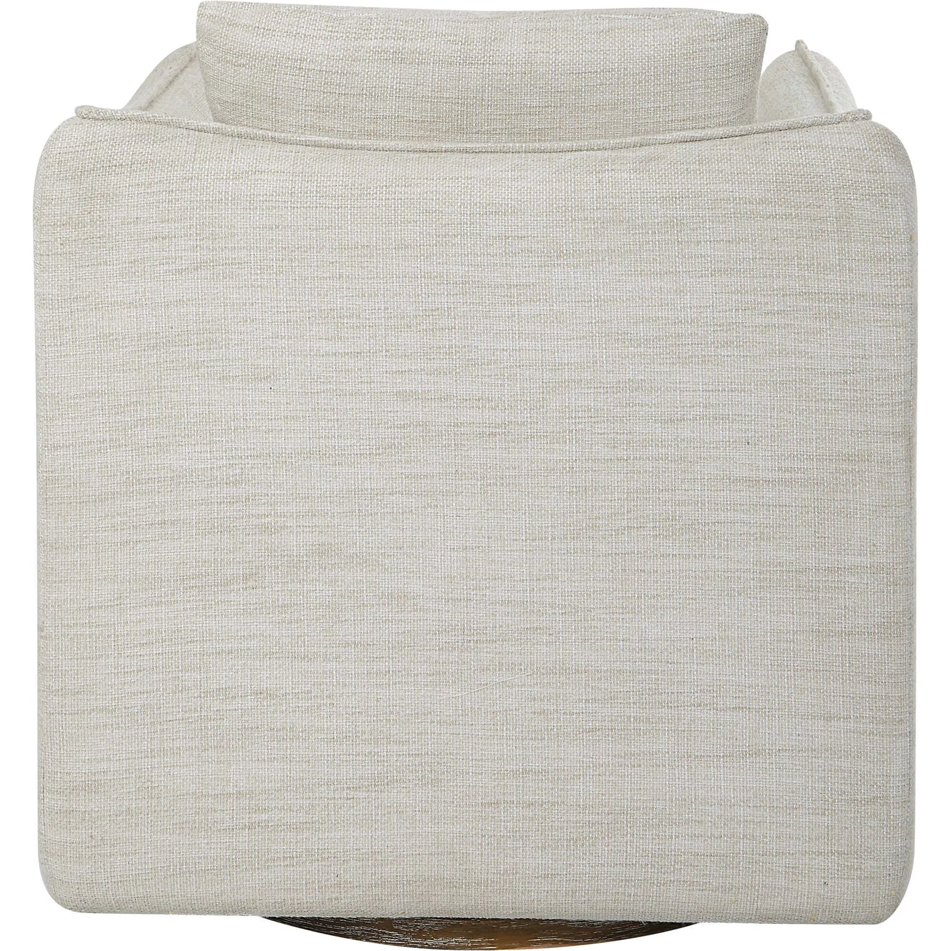 Corben Swivel Armchair by Uttermost in gray. Made from hardwood, plywood, fabric, foam in a modern style.