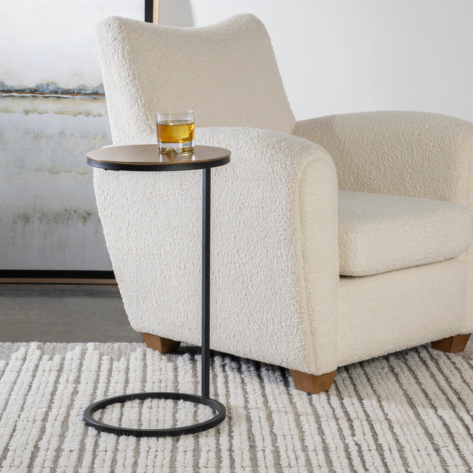 Brunei Accent Table by Uttermost. Made from iron, aluminum in a modern style.