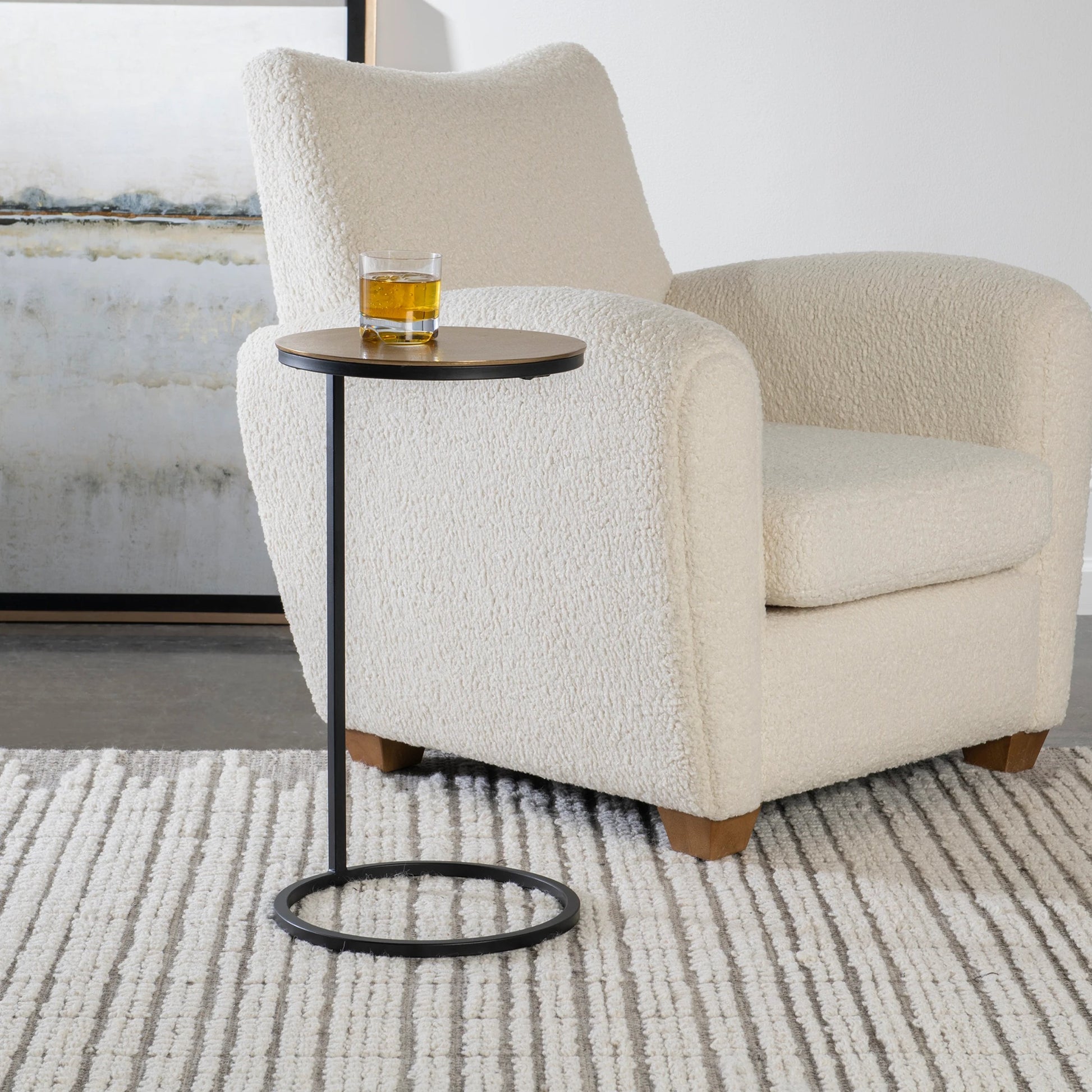 Brunei Accent Table by Uttermost. Made from iron, aluminum in a modern style.