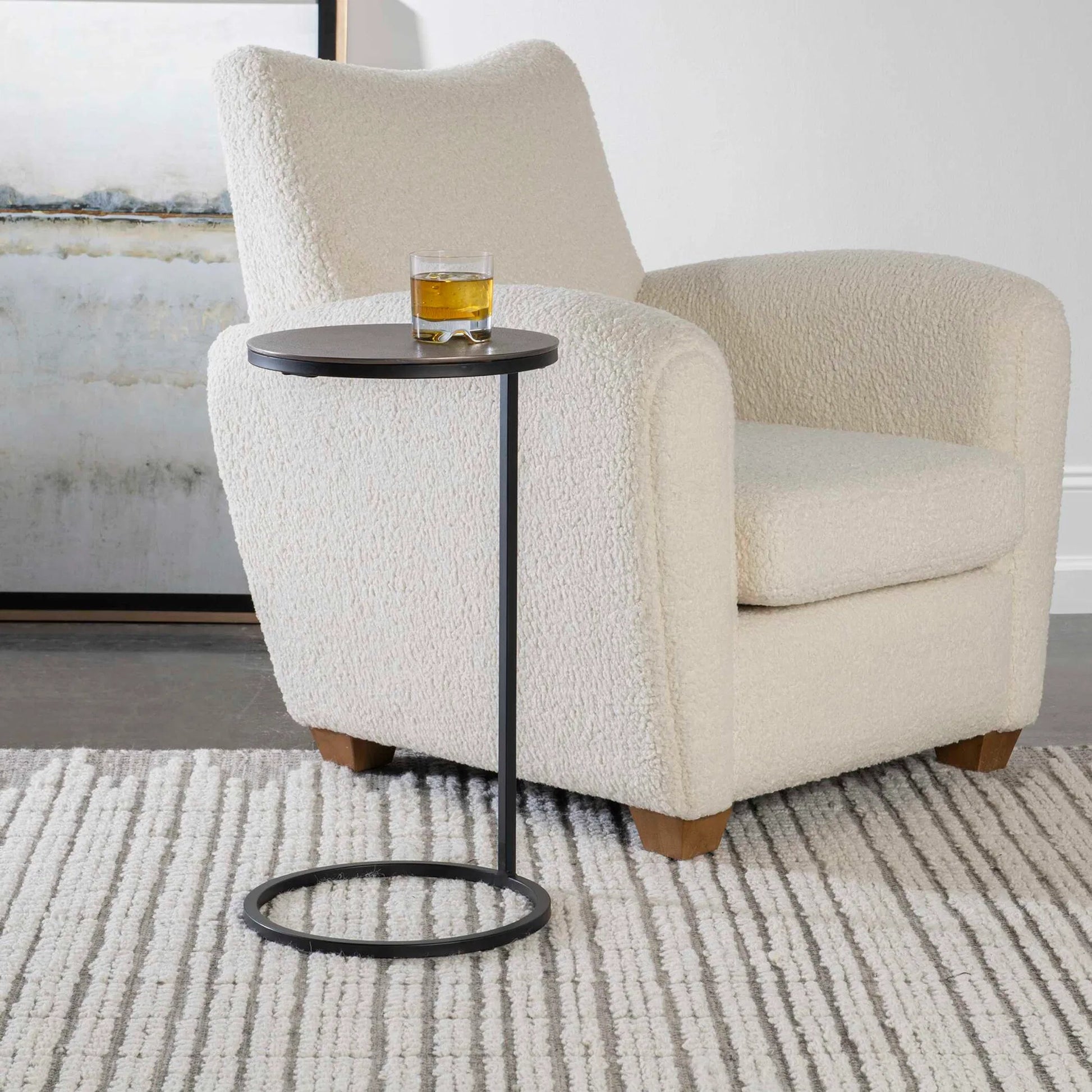 Brunei Accent Table by Uttermost. Made from iron, aluminum in a modern style.