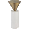 White, Brushed Brass