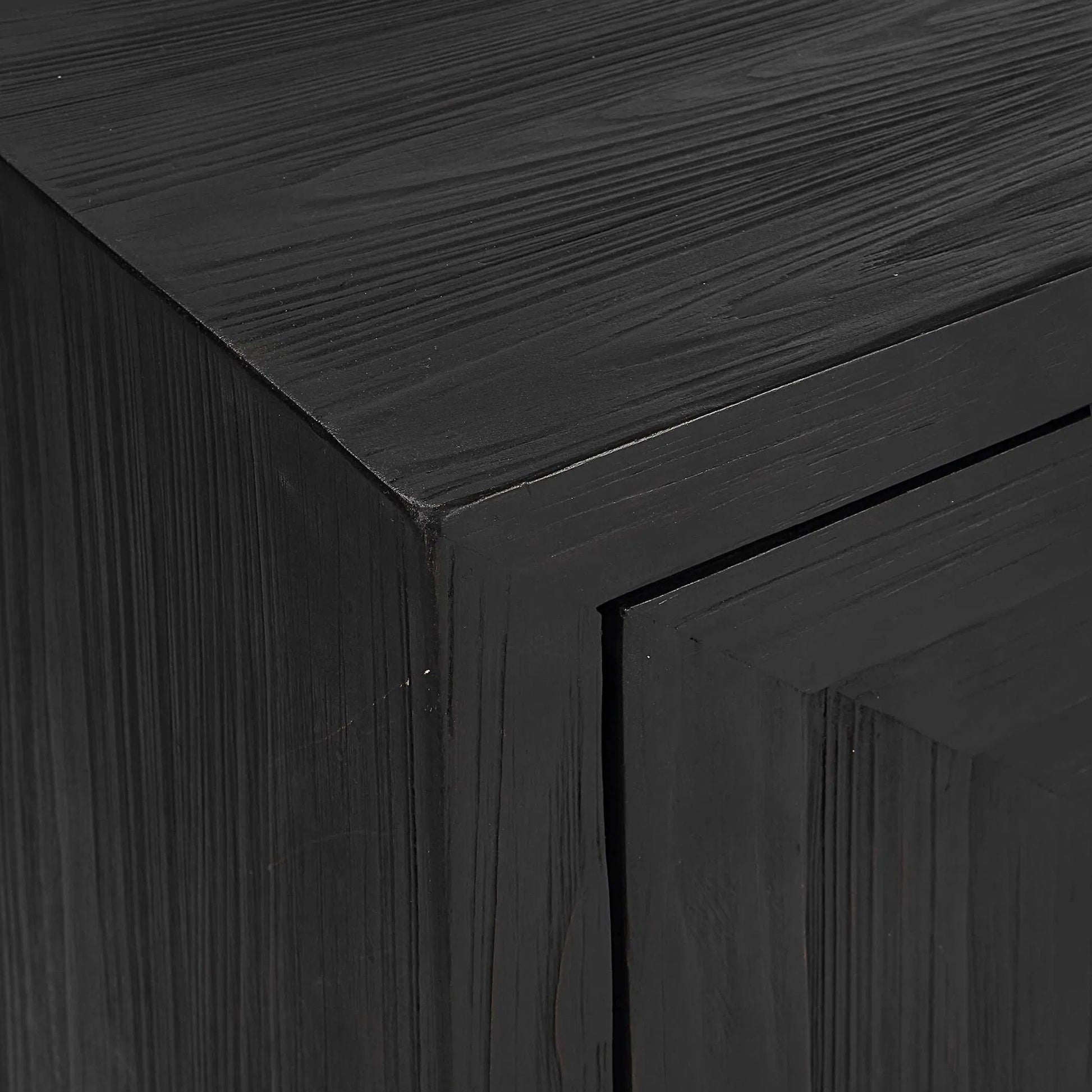 Aiken Cabinet by Uttermost in dark ebony. Made from fir, wood, steel in a transitional style.