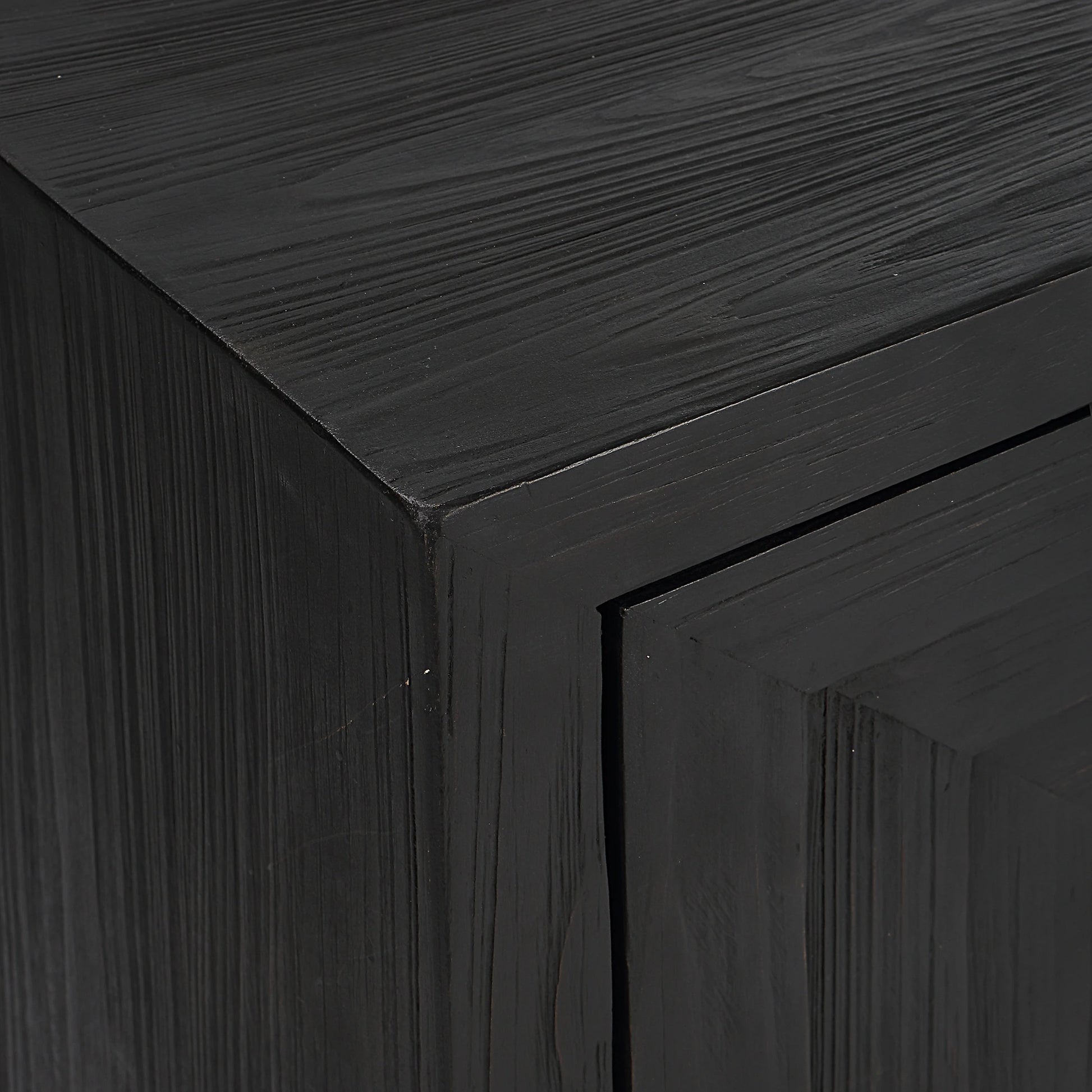Aiken Cabinet by Uttermost in dark ebony. Made from fir, wood, steel in a transitional style.