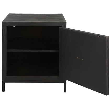 Aiken Cabinet by Uttermost in dark ebony. Made from fir, wood, steel in a transitional style.