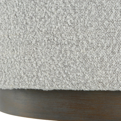 Avila Large Ottoman by Uttermost in ivory, gray and walnut. Made from plywood, foam, fabric in a modern style.