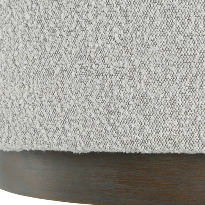 Avila Large Ottoman by Uttermost in ivory, gray and walnut. Made from plywood, foam, fabric in a modern style.