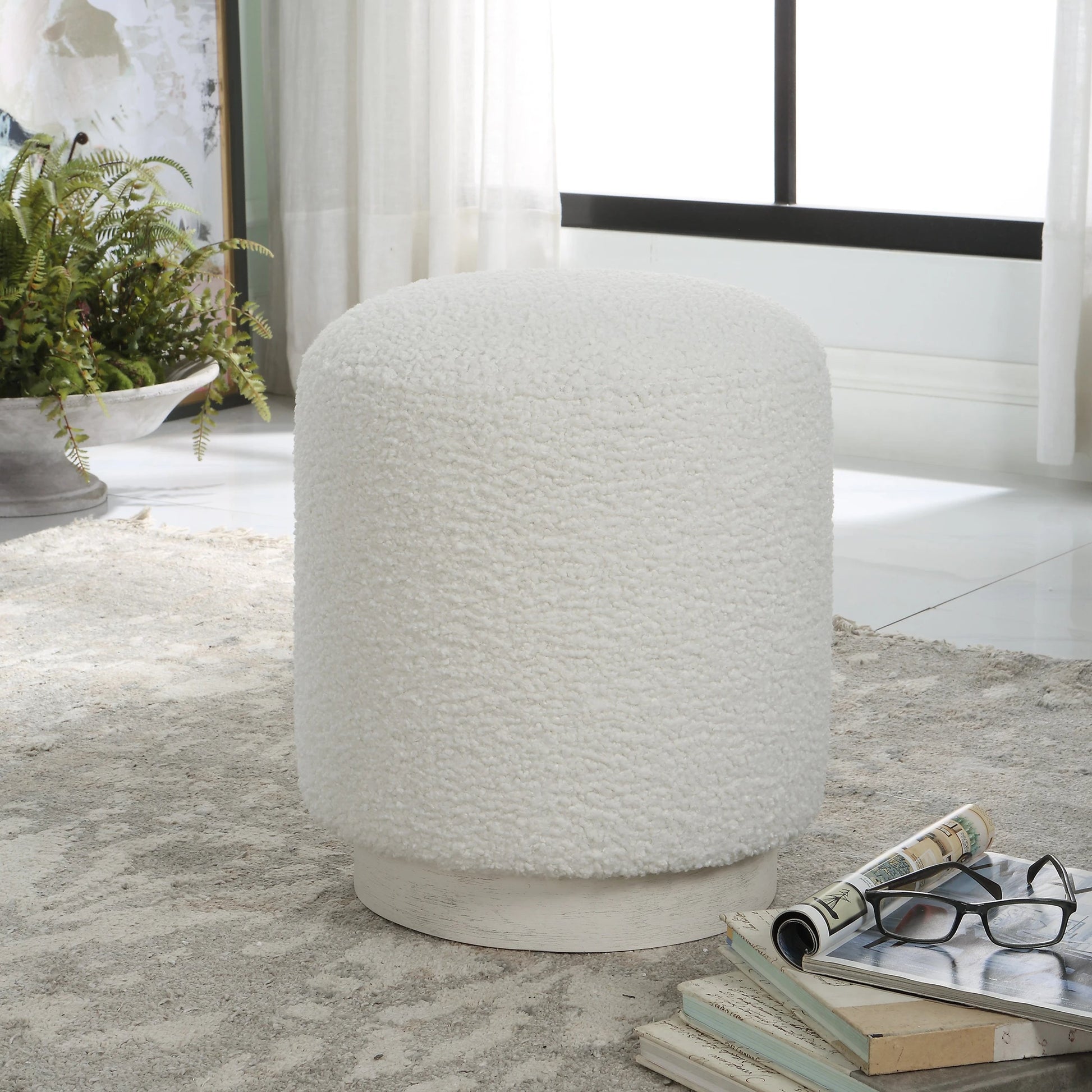 Avila Ottoman by Uttermost. Made from unique in a transitional style.