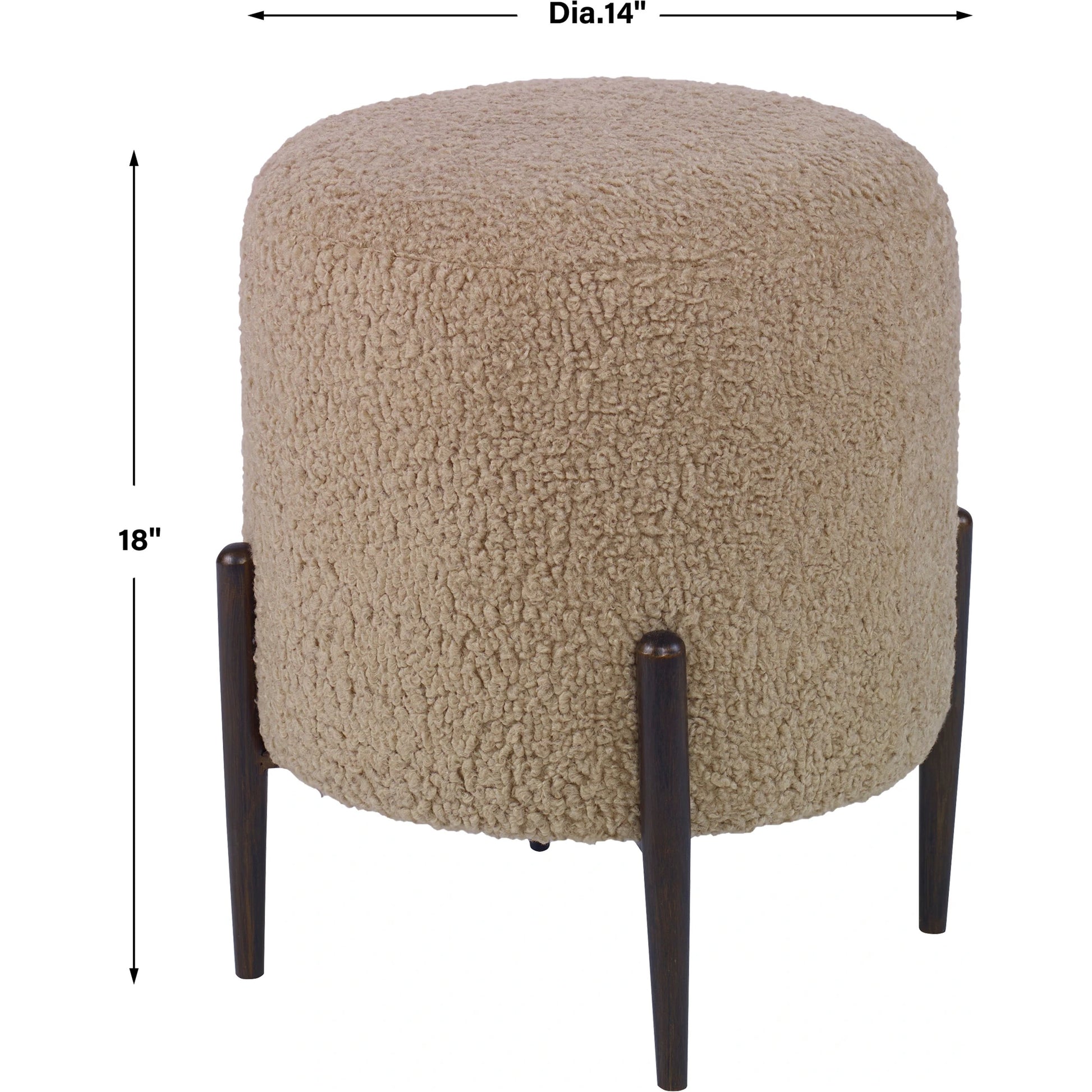 Arles Ottoman by Uttermost in white and satin black. Made from hardwood, plywood, fabric, foam in a transitional style.
