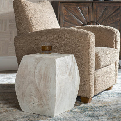 Grove Accent Stool by Uttermost. Made from suar wood in a modern style.