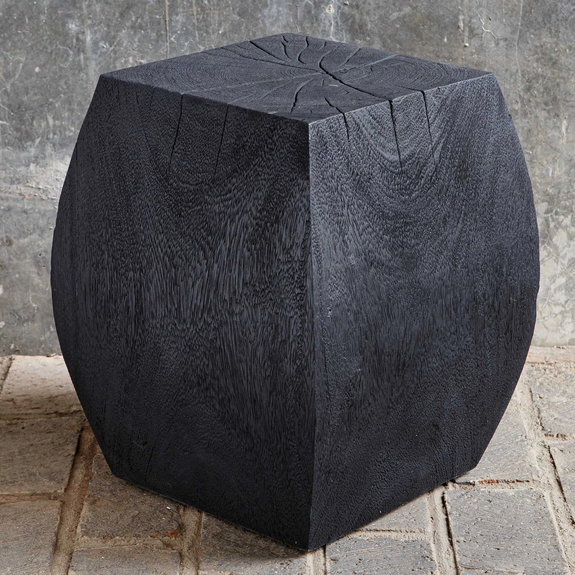 Grove Accent Stool by Uttermost. Made from suar wood in a modern style.