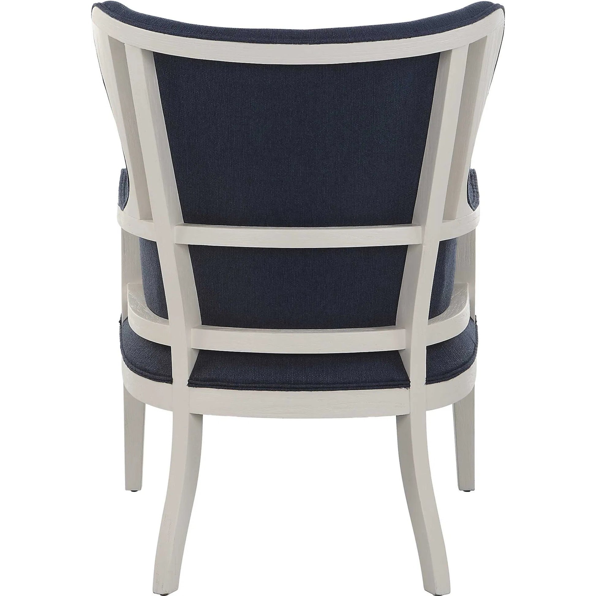 Gordonston Accent Chair by Uttermost in blue and blue. Made from rubber wood, plywood, plyfoam, fabric in a modern style.
