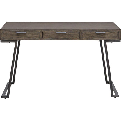 Comrade Desk by Uttermost in natural mango, light gray. Made from java mix wood, veneer, metal, plywood in a transitional style.