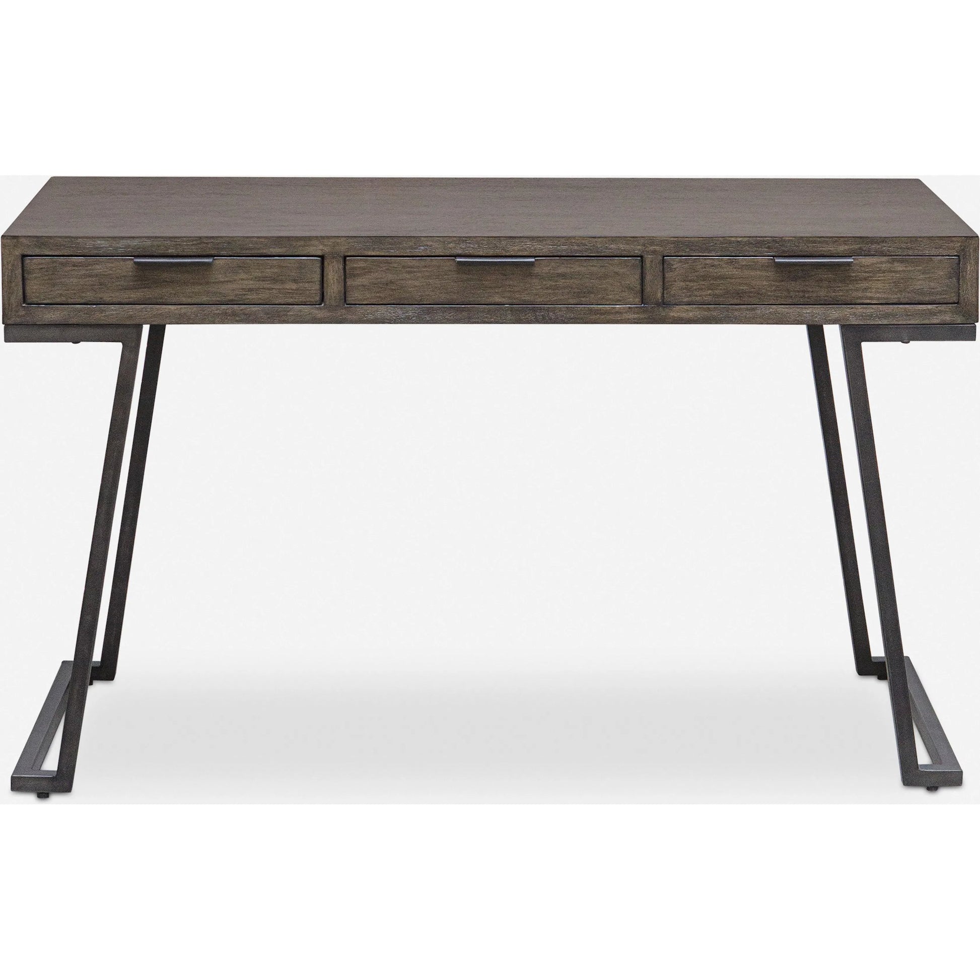 Comrade Desk by Uttermost in natural mango, light gray. Made from java mix wood, veneer, metal, plywood in a transitional style.
