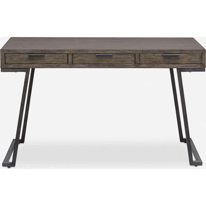 Comrade Desk by Uttermost in natural mango, light gray. Made from java mix wood, veneer, metal, plywood in a transitional style.