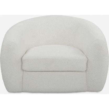 Capra Swivel Chair by Uttermost in multi. Made from fabric, foam, plywood, stainless steel in a modern style.