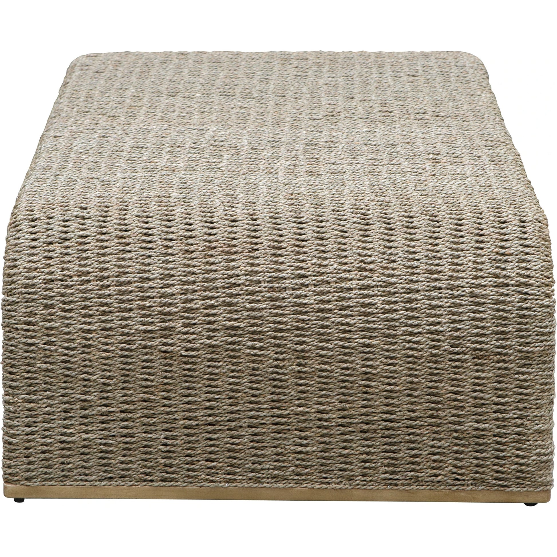 Calabria Coffee Table by Uttermost in woven seagrass. Made from woven seagrass, mango wood, metal in a coastal style.