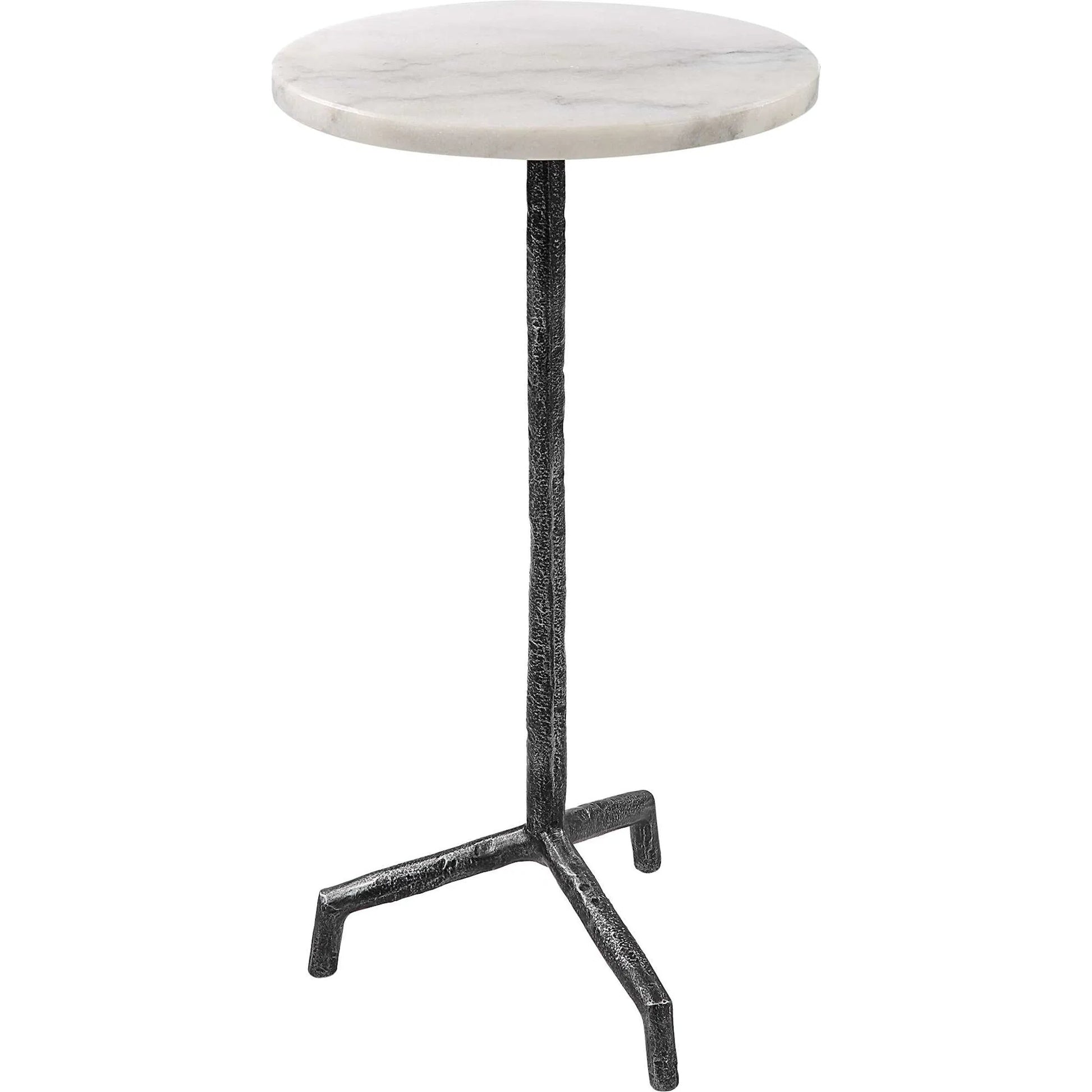 Puritan Drink Table by Uttermost in aged black. Made from marble, iron in a modern style.