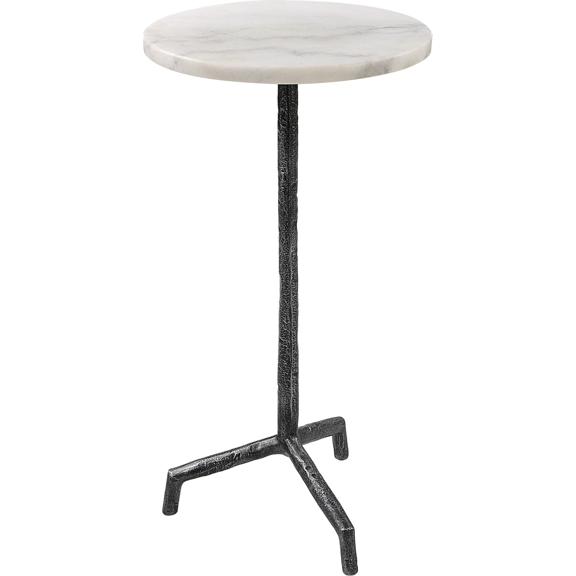 Puritan Drink Table by Uttermost in aged black. Made from marble, iron in a modern style.