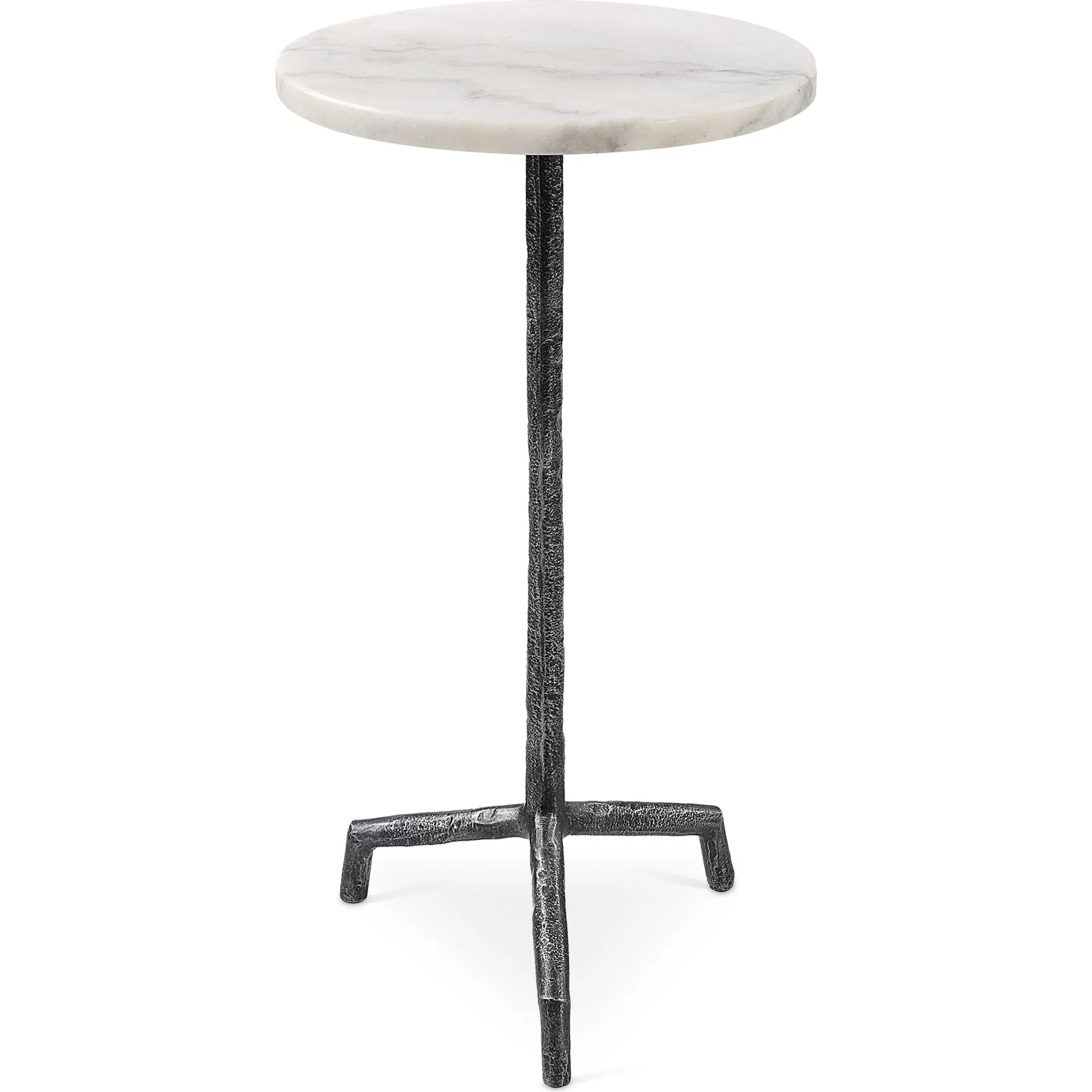 Puritan Drink Table by Uttermost in aged black. Made from marble, iron in a modern style.
