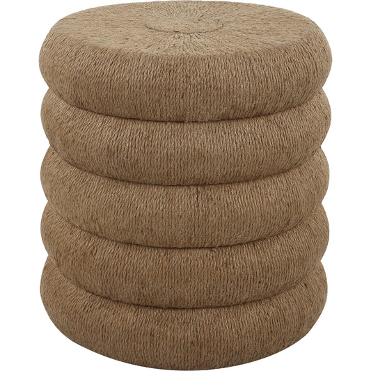 Capitan Side Table by Uttermost. Made from mdf, iron, rope in a cottage & farmhouse style.