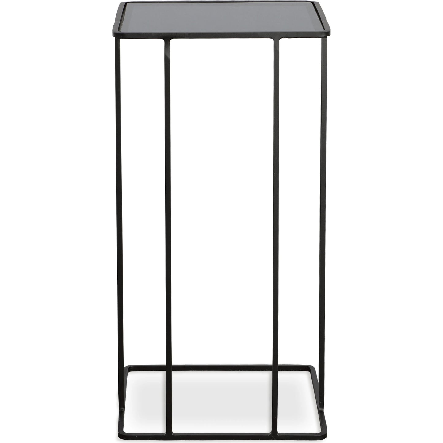002 SI-2016438 | Primary Silo | Cadmus Accent Table by Uttermost in black. Made from iron, glass in a modern style.