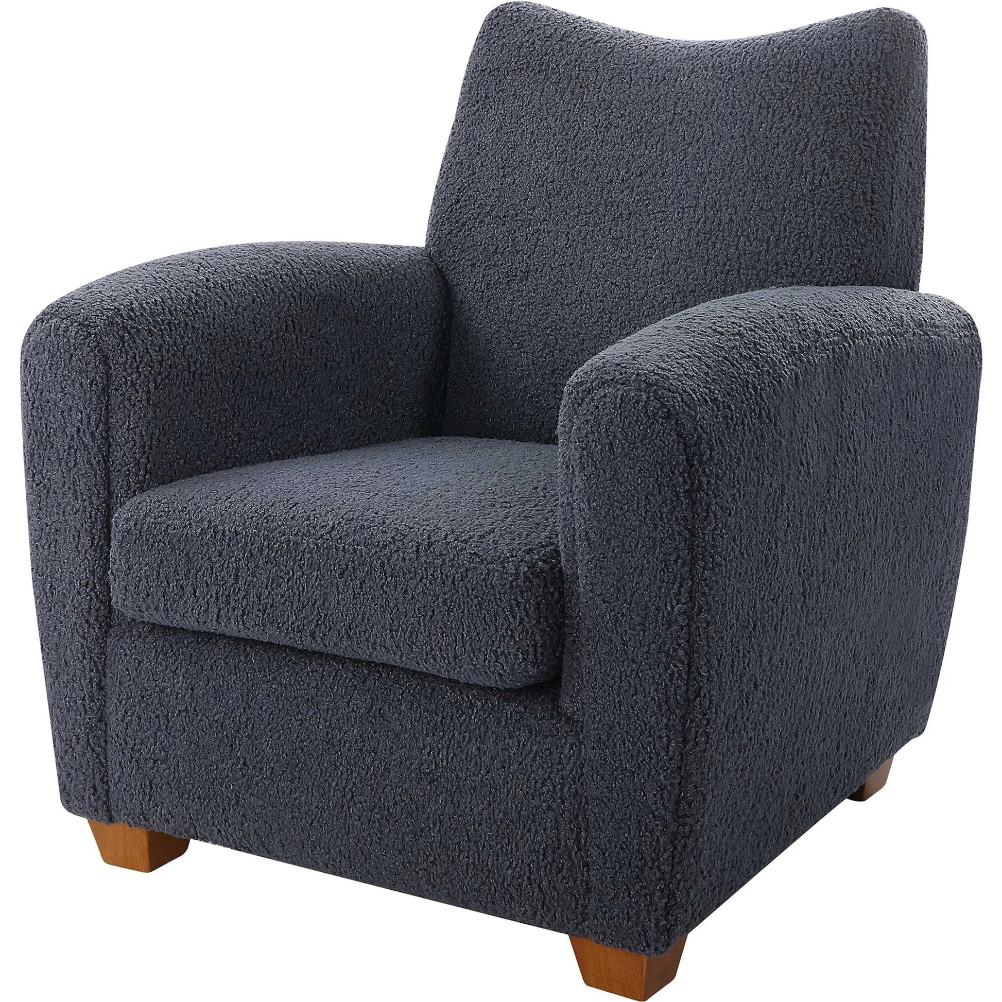 Teddy Accent Chair by Uttermost in walnut. Made from rubber wood, plywood, fabric, foam in a modern style.