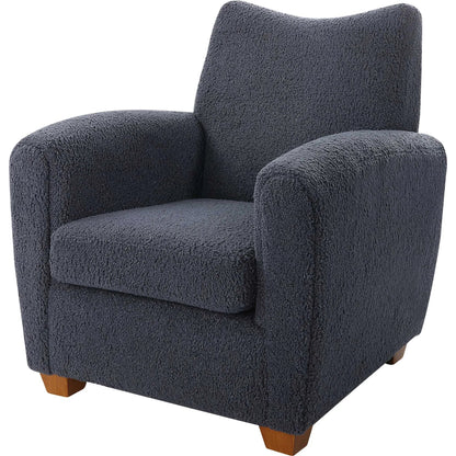Teddy Accent Chair by Uttermost in walnut. Made from rubber wood, plywood, fabric, foam in a modern style.