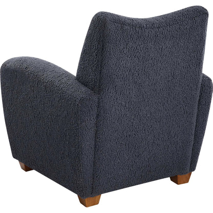 Teddy Accent Chair by Uttermost in walnut. Made from rubber wood, plywood, fabric, foam in a modern style.