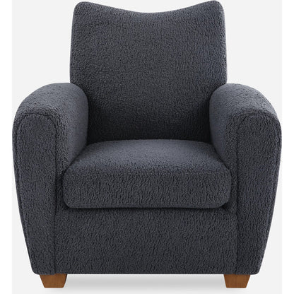 Teddy Accent Chair by Uttermost in walnut. Made from rubber wood, plywood, fabric, foam in a modern style.