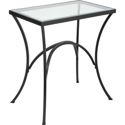 Alayna End Table by Uttermost. Made from metal, tempered glass in a modern style.